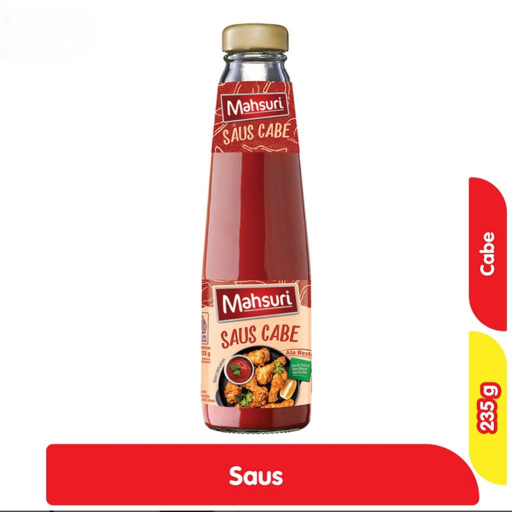 

Mahsuri saus cabe kemasan botol kaca 235g