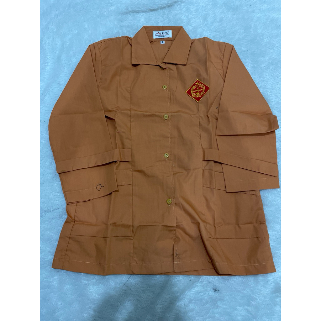 (Obral 787) Baju seragam pramuka kancing panjang SD tali bahan katun