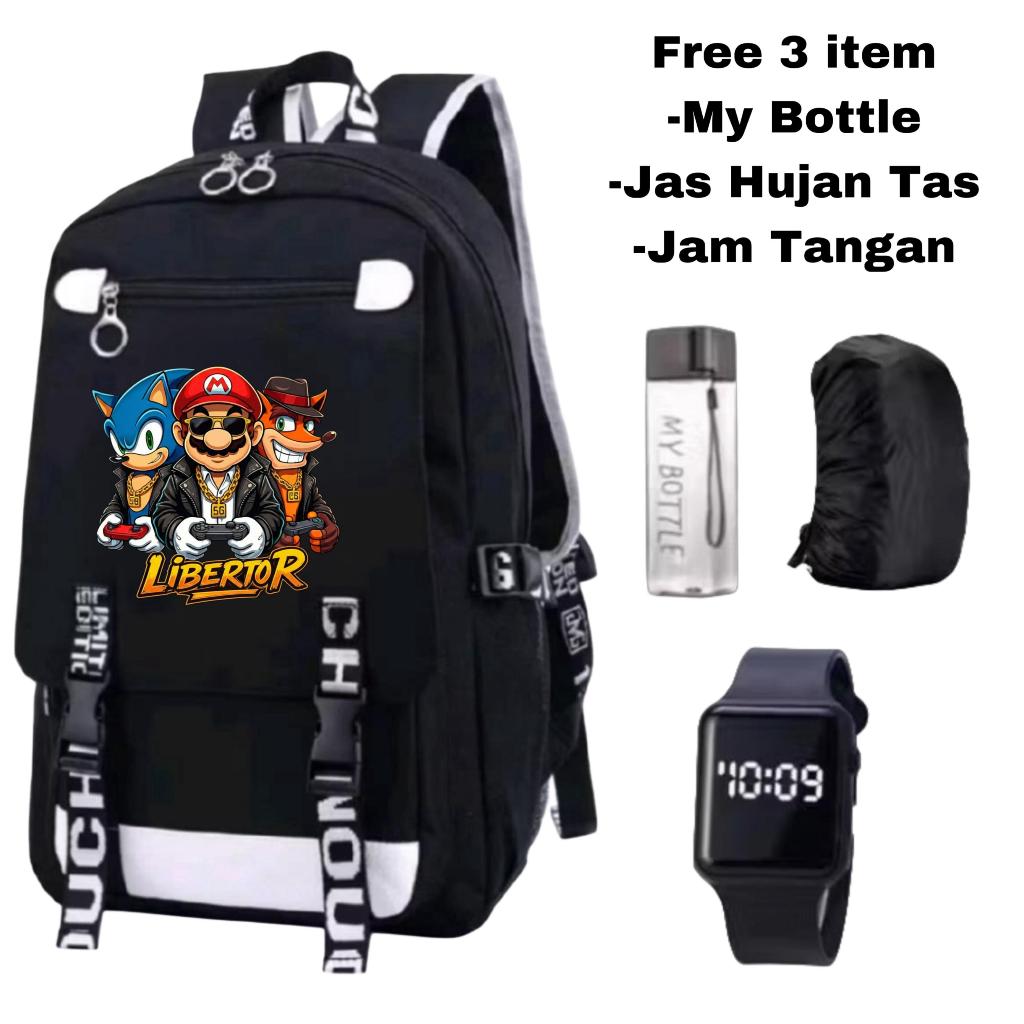 Tas Mario Sonic anak-Tas ransel Mario & Sonic anak