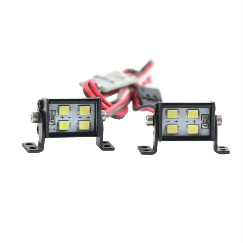 2pcs Light bar 4 led roof lamp Rc axial scx10 Rc4wd D110 D90 Mn128 Mn86 Led Rc