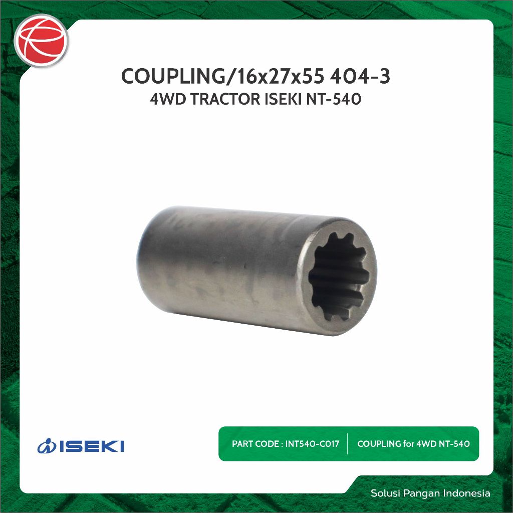COUPLING/16X27X55 404-3 / SPAREPART FOR ISEKI TRAKTOR NT540 / TRAKTOR 4 RODA / ISEKI TRAKTOR / ISEKI