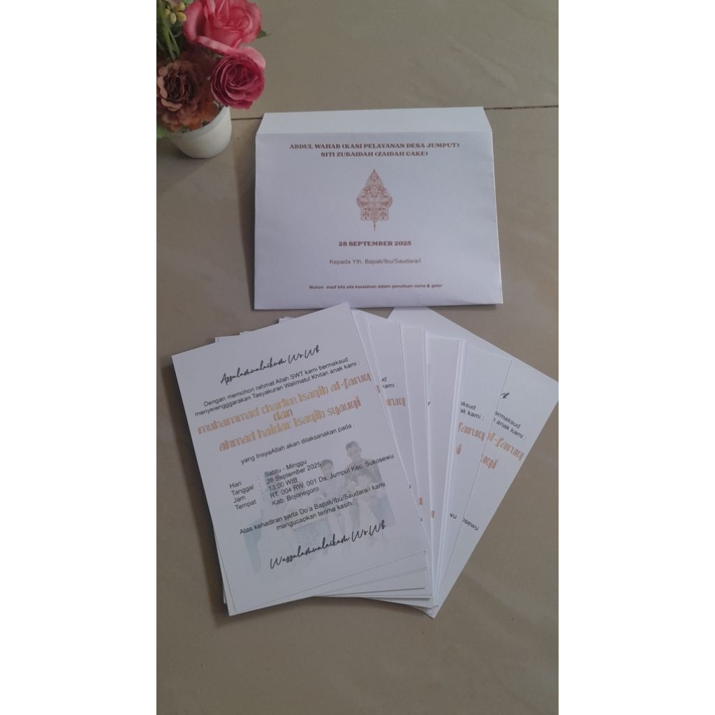 Undangan Amplop Plus Isi