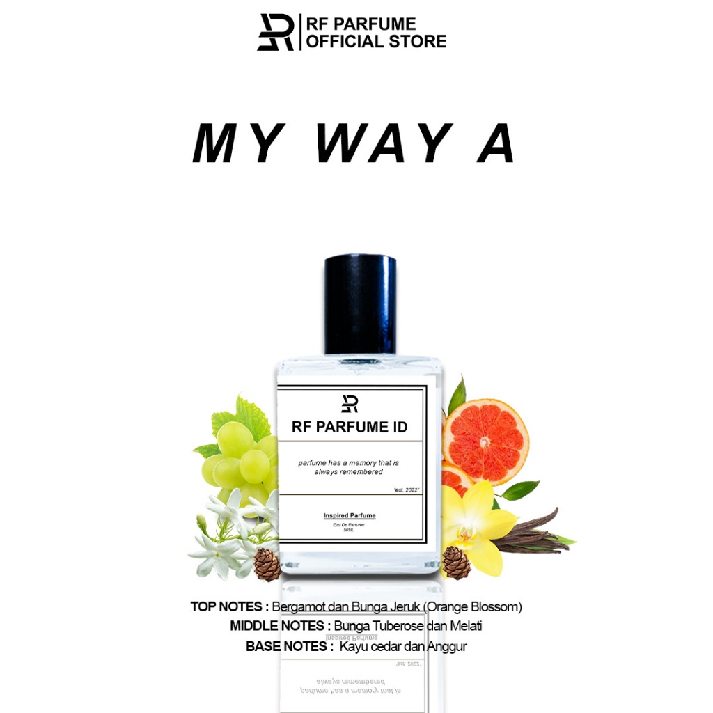 PARFUME WANITA MY WAY TAHAN LAMA WANGI SEGAR FLORAL DAN MEWAH INSPIRED PARFUME BY RF PARFUME ID
