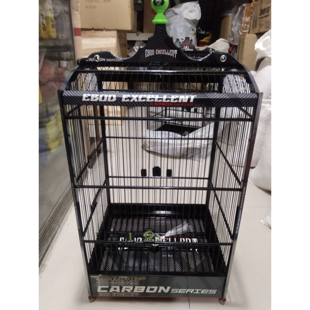 Sangkar kotak ebod decal jari jari fiber no 2  carbon original ebod jaya