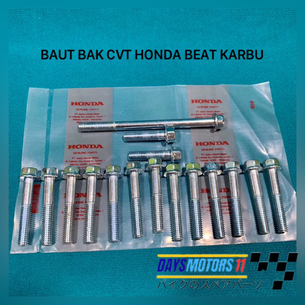 Baut Bak CVT Honda Beat karbu Fullset Bak CVT Assy