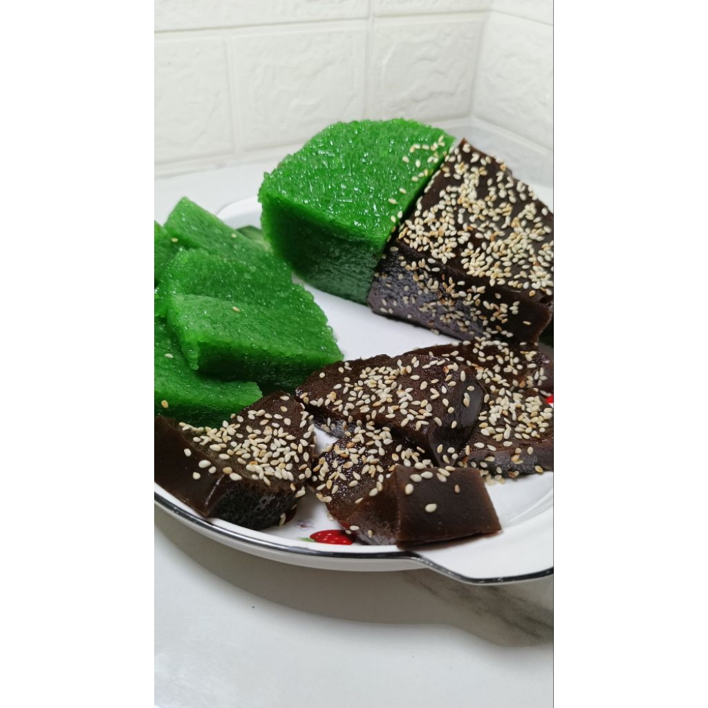 Wajik Hijau pandan mix Jenang ketan Hitam "500gr" Makanan khas Blitar