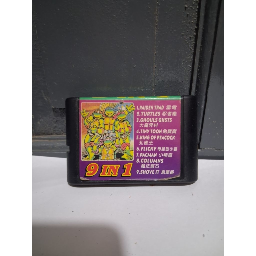 Kaset sega 9 in 1 turtles/ bekas