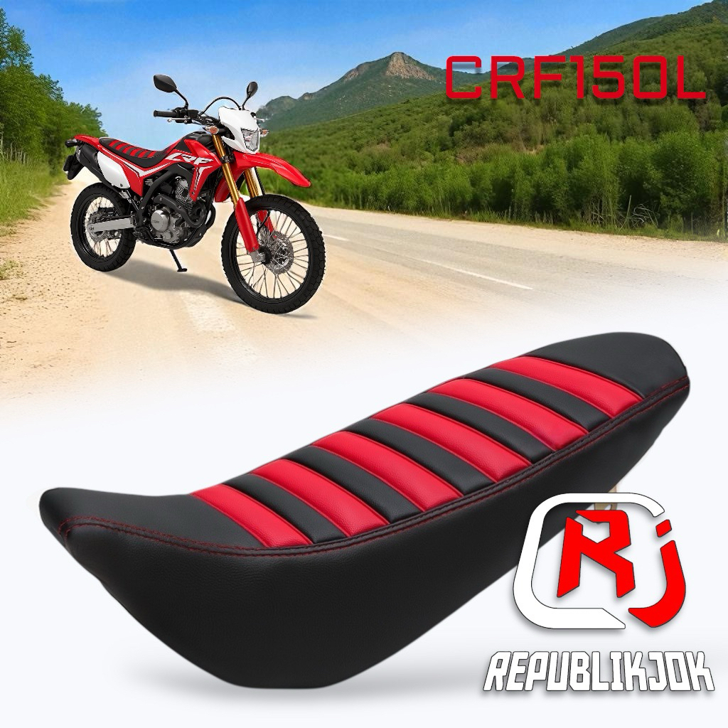 Kulit Jok Motor Honda CRF 150L Garis Timbul Premium Quality