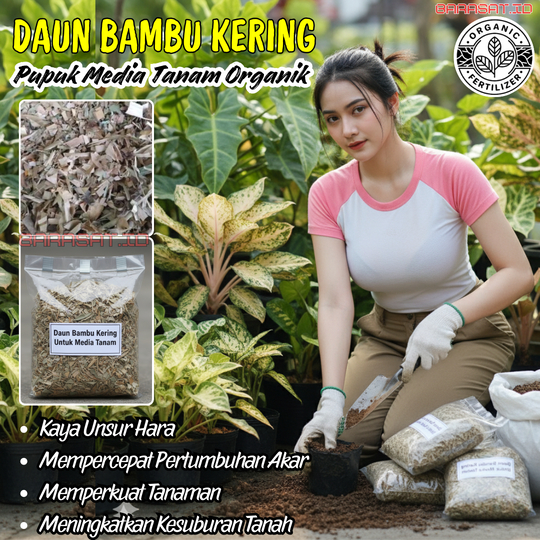 Daun Bambu Kering Cacah Pupuk Organik Daun Bambu Kering Penumbuh Daun