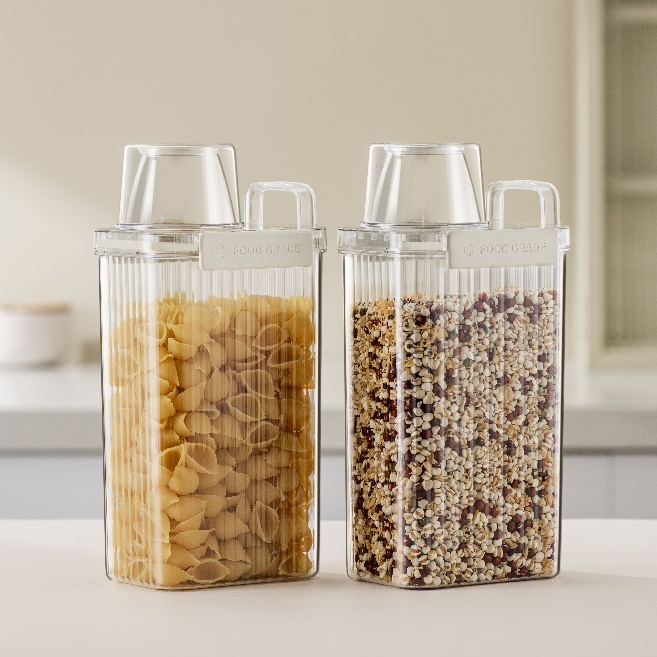 Wadah Kotak 1800ml Toples penyimpanan bahan makanan Gelas Ukur | Food Container Storage Sereal Pasta