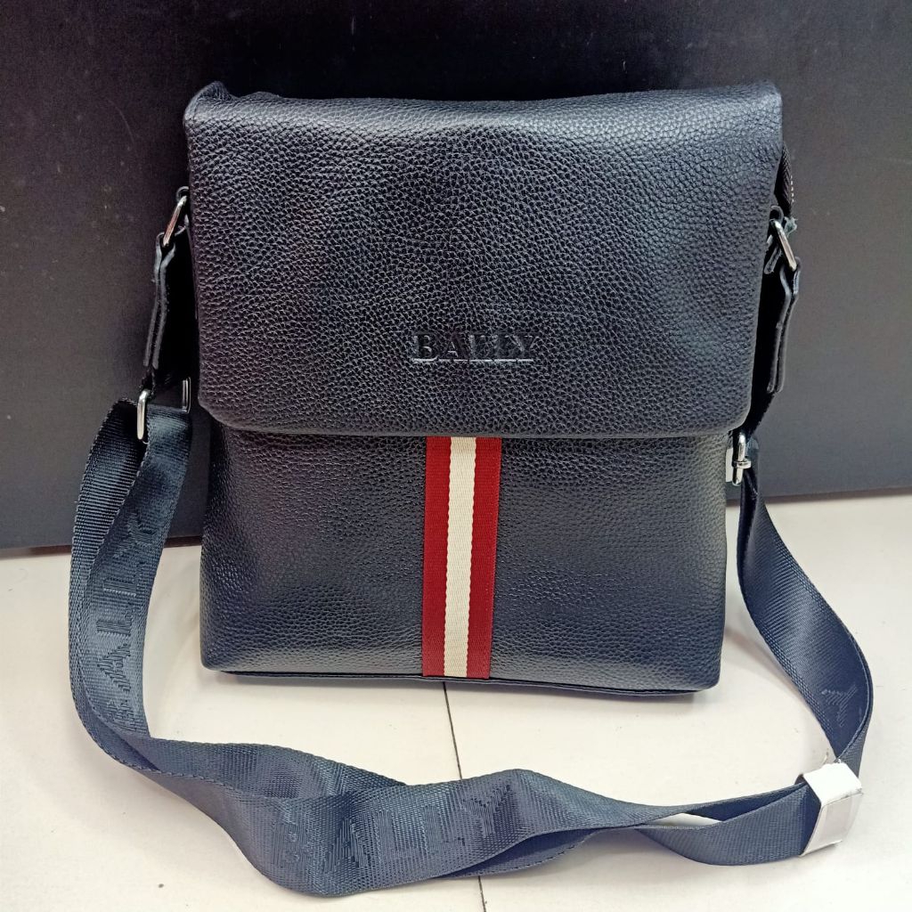 Tas selempang kulit Bally crossbody bag pria kulit