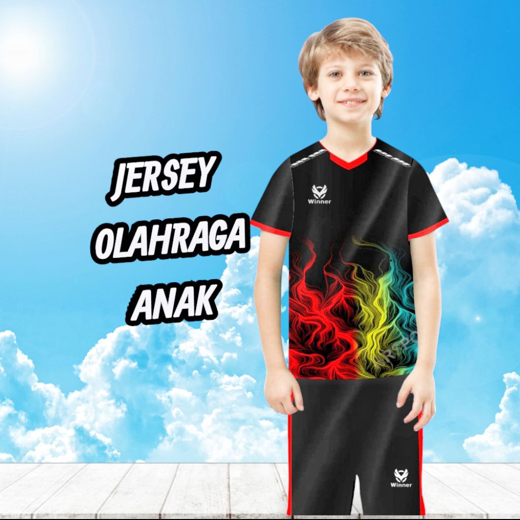 BAJU FUTSAL ANAK UMUR 6_12THN JERSEY OLAHRAGA BOLA VOLLEY BADMINTON TERBARU