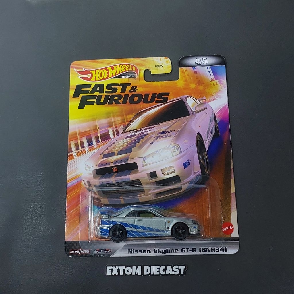 Hotwheels Nissan Skyline R34 Bryan Fast And Furious Premium