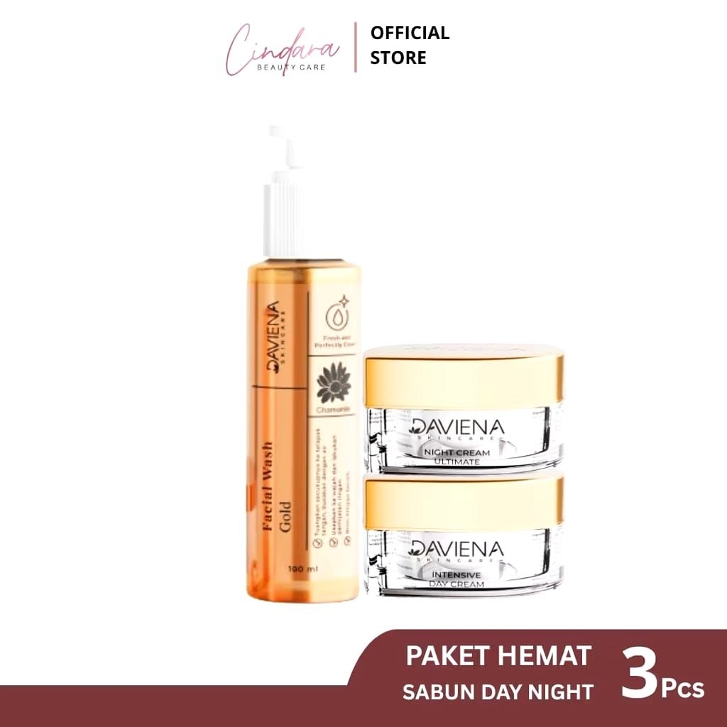 paket hemat 100% ORIGINAL PAKET GOLD SERIES DAVINA SKINCARE / PAKET DARKS SPOT DAVIENA