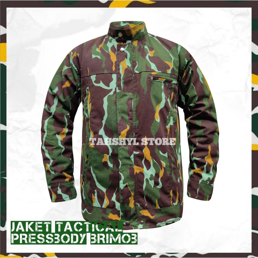 Jaket Tactical Pressbody Loreng Brimob - Premium Ripstop