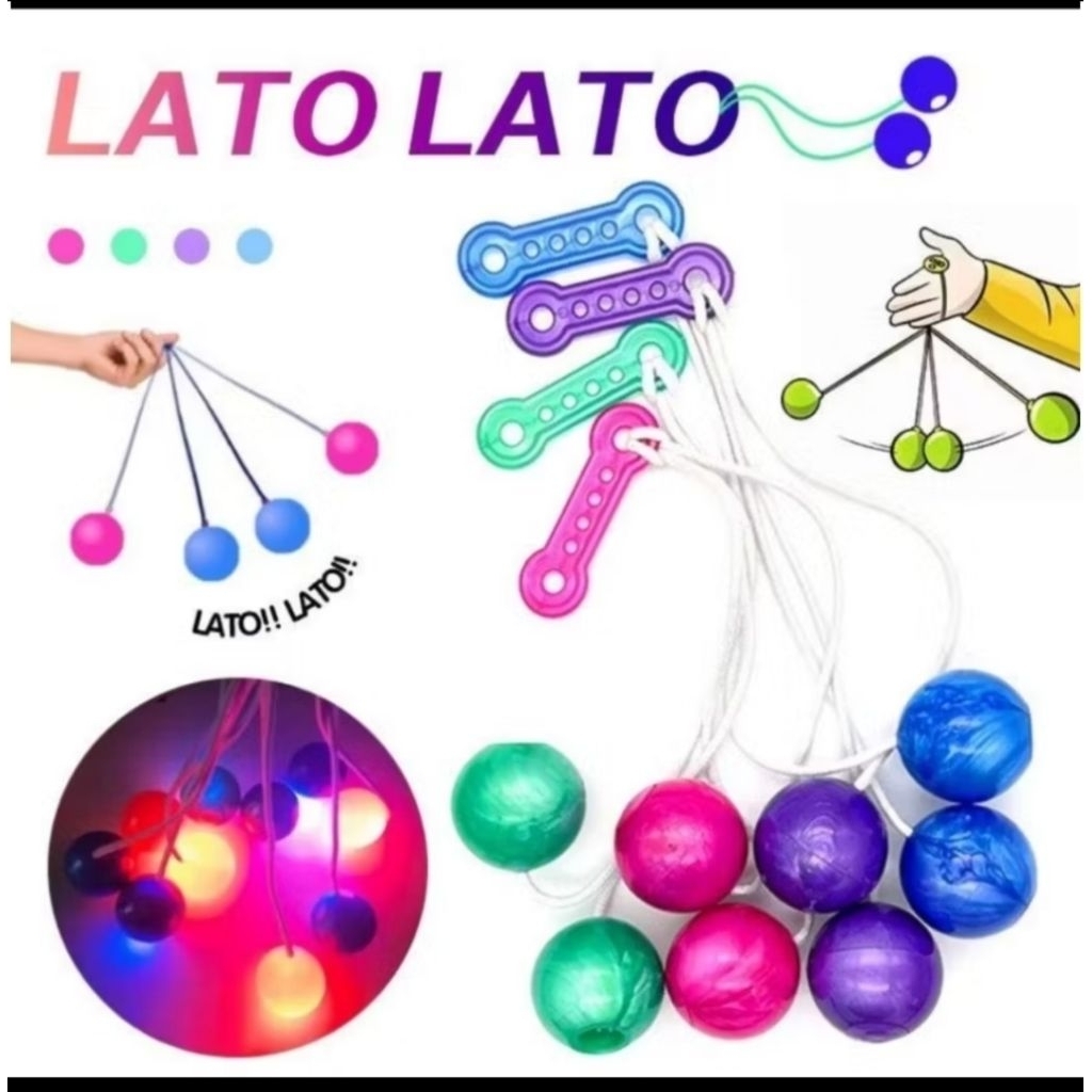 Mainan Lato Lato Viral / LED Ada Lampunya