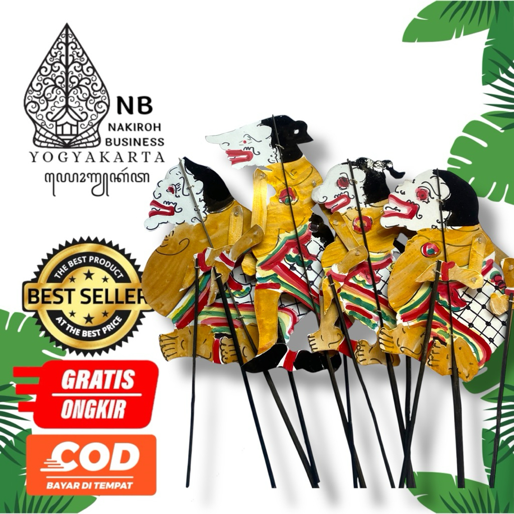NAKIROHBUSINESS WAYANG kertas DUPLEX TEBAL PUNOKAWAN SEMAR PETRUK BAGONG GARENG MAINAN ANAK