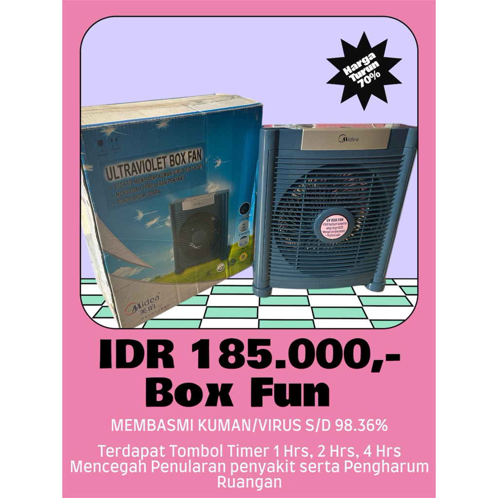 Kipas angin midea (box fun ultraviolet)