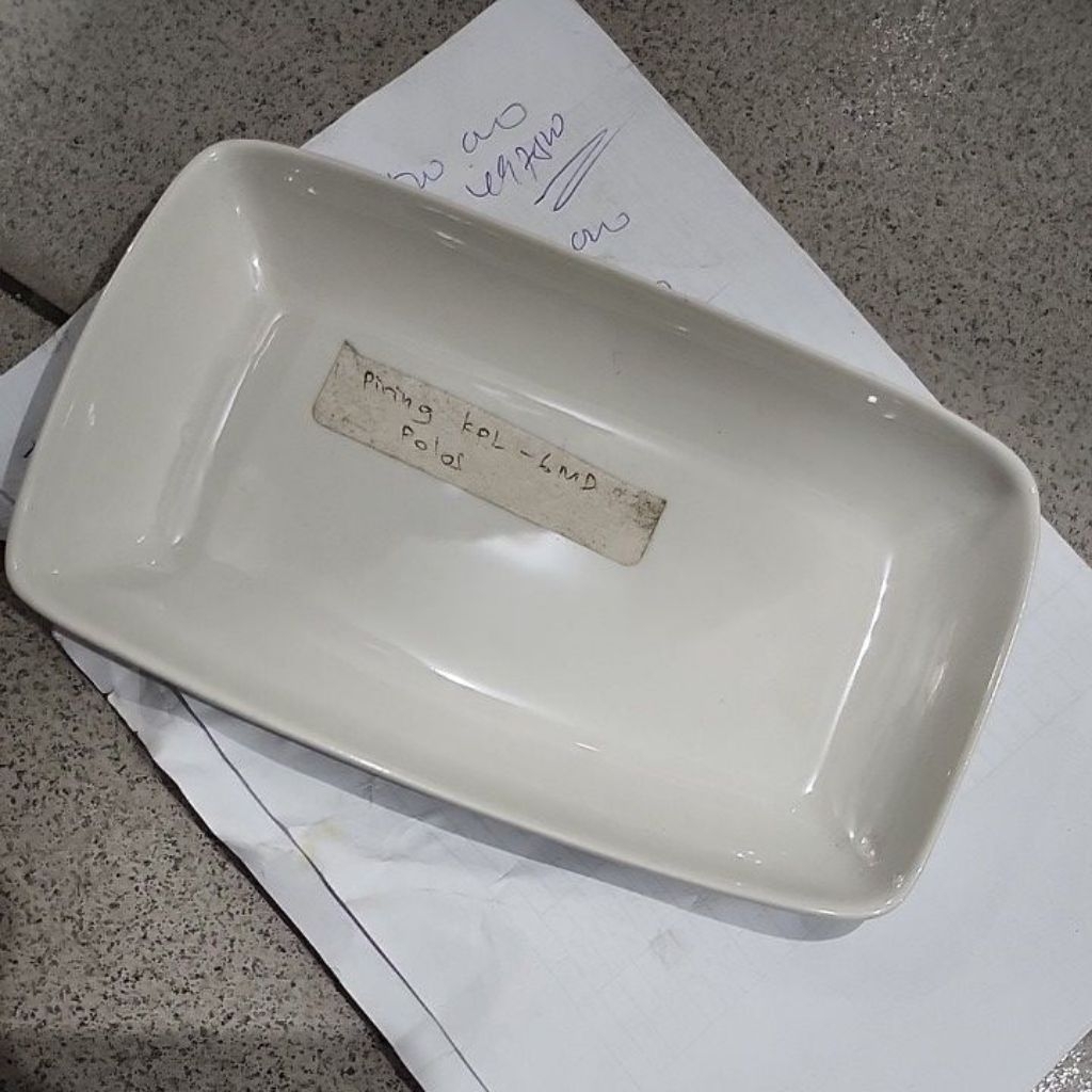 Piring Kue Segi Putih Piring segi keramik Piring kecil segi Taniti 16cm KPL6md piring ameniti