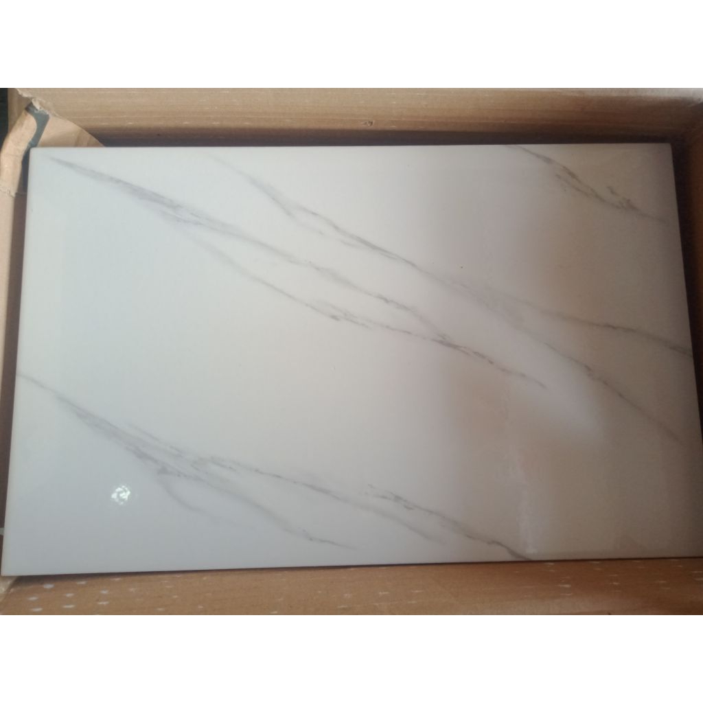 Keramik dinding 25x40 Iluma Bianco grey