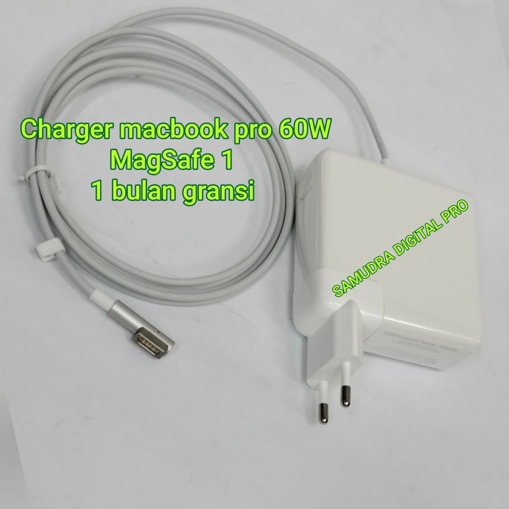 Adaptor/charger macbook pro 60W MagSafe 1 tahun 2012
