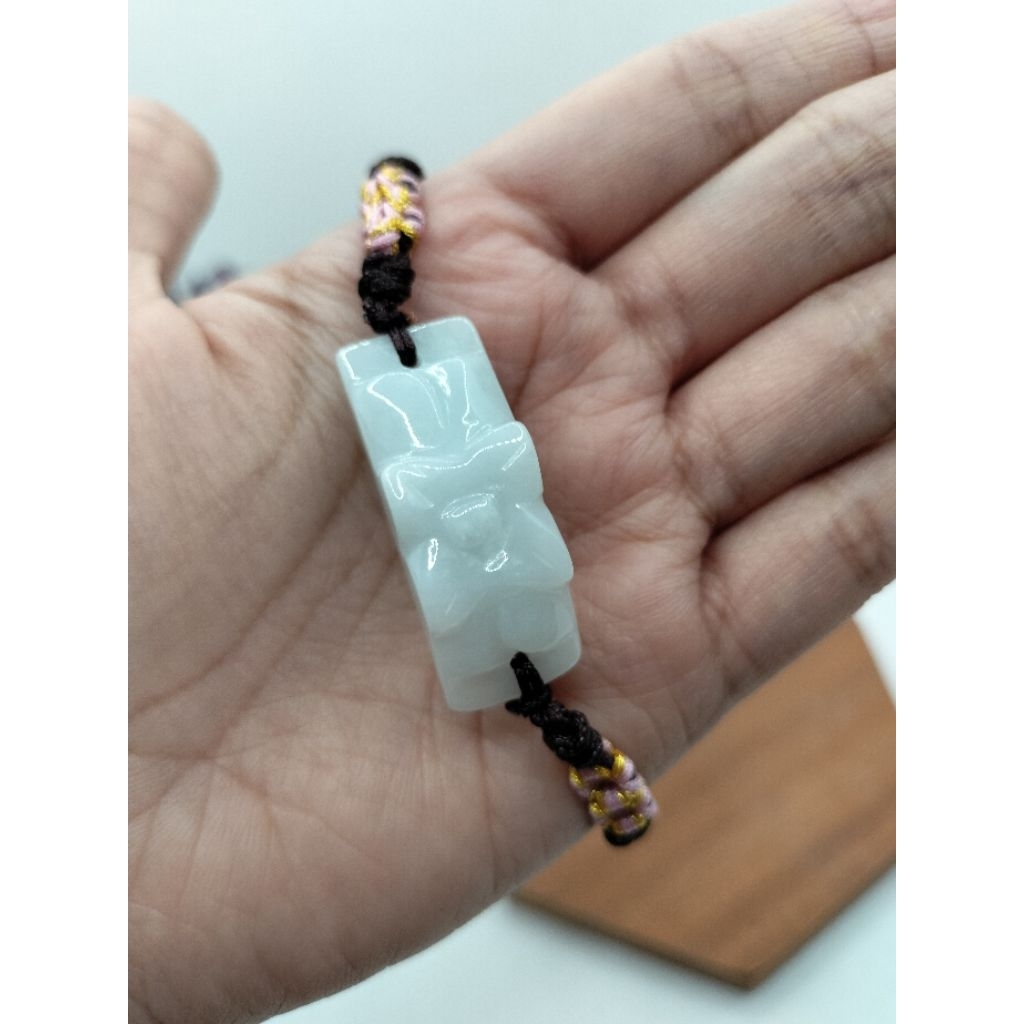Half Bangle Bunga Giok Burma (jadeite)
