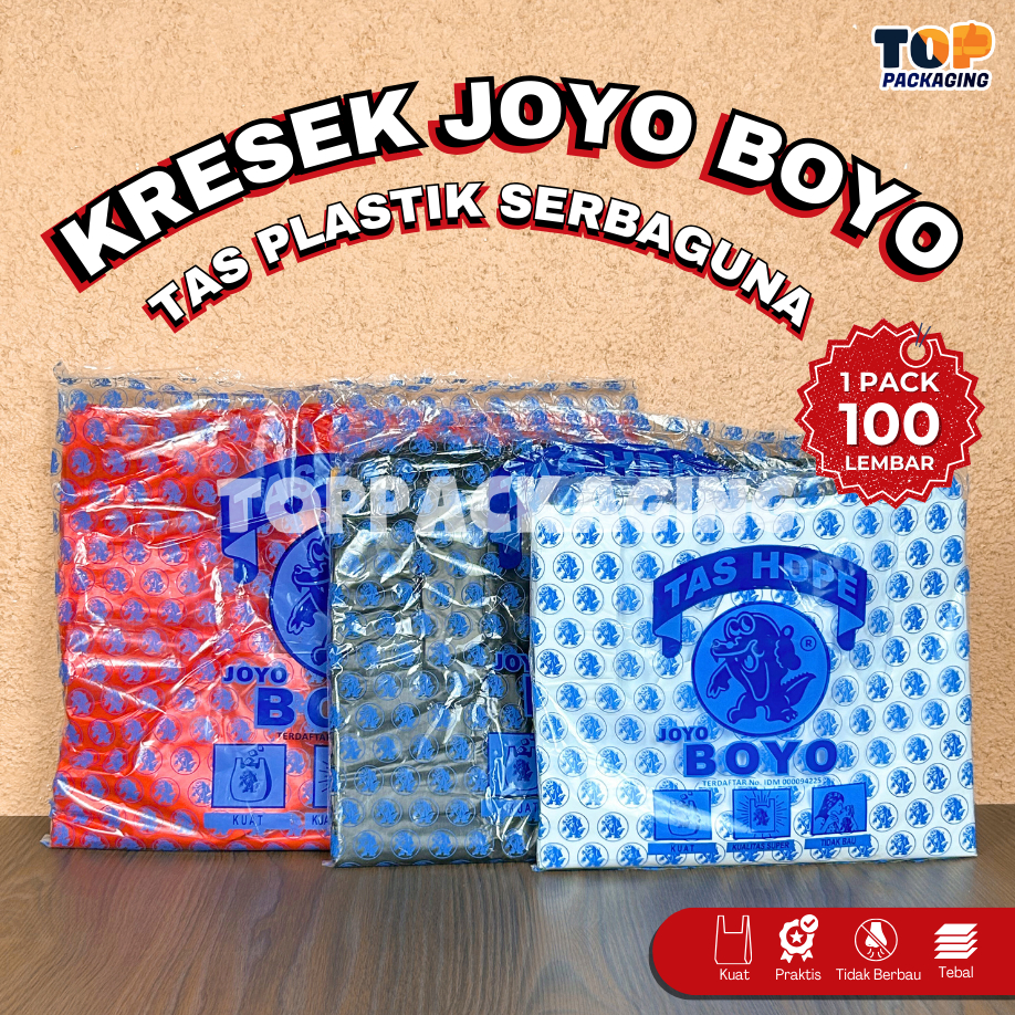 Kantong Kresek Putih Dop Natural Bening Dop Joyo Boyo 15, 24, 28, 35 Bungkus Nasi Kotak Belanjaan