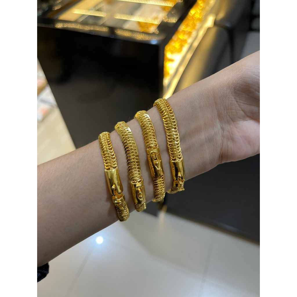 Gelang lipan Perak lapis emas