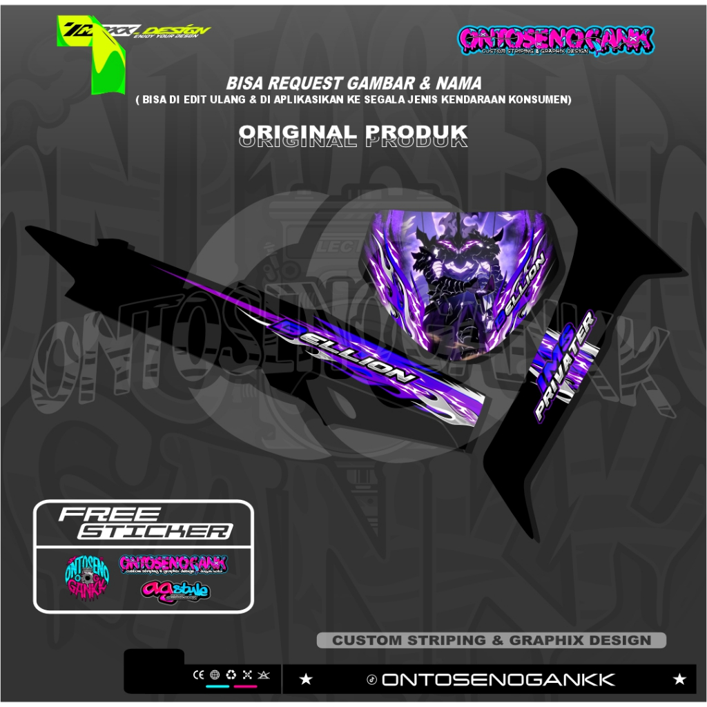 Striping Fizr Custom Fizr VARIASI Striping Fizr - Striping Fizr Full Clutch Fizr Sporty Striping F1z