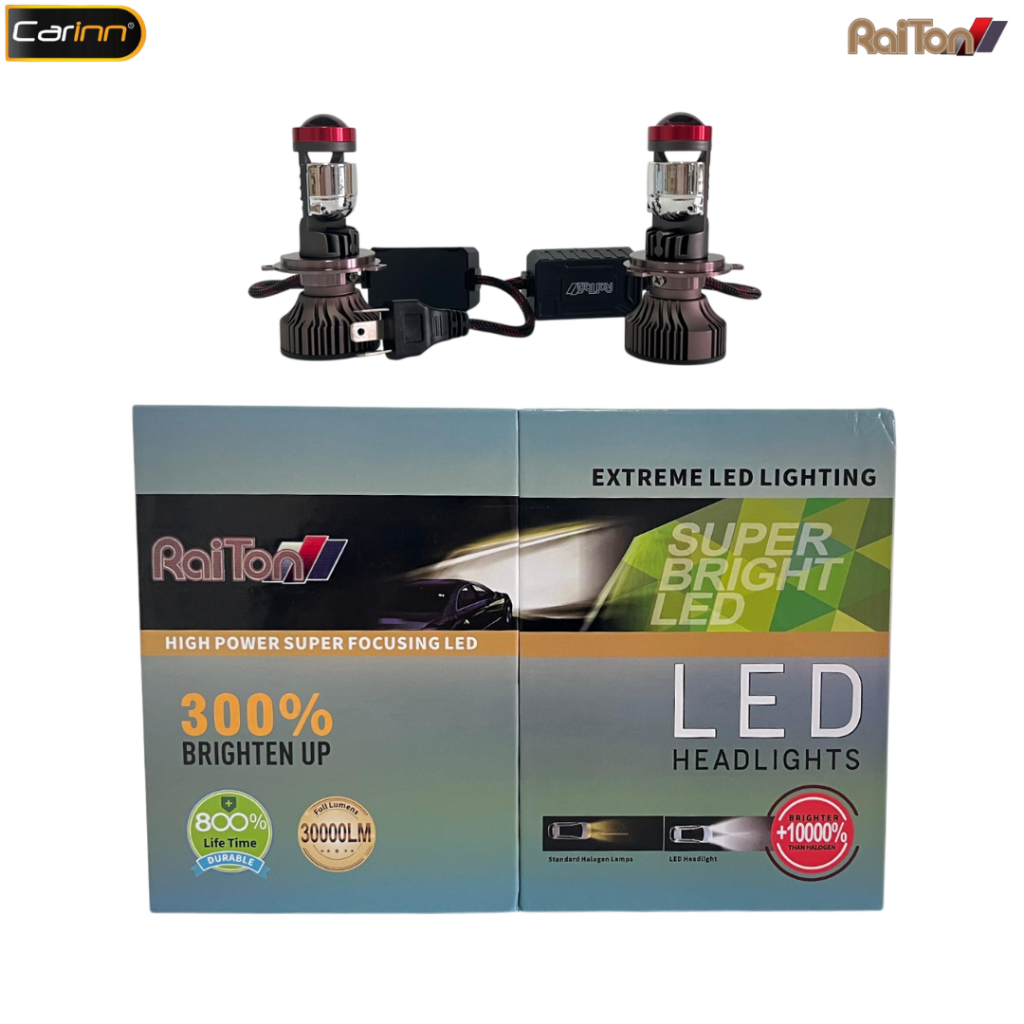 Raiton Bohlamp Biled Lampu Led Mobil H4 Super Bright 70 Watt