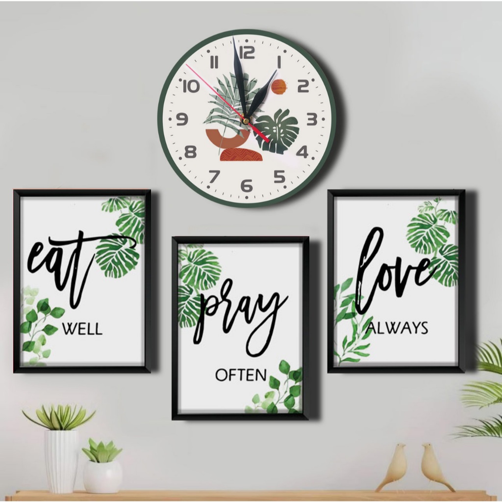 Jam Dinding SET Hiasan Dinding Dapur / Dekorasi Kitchen Aesthetic