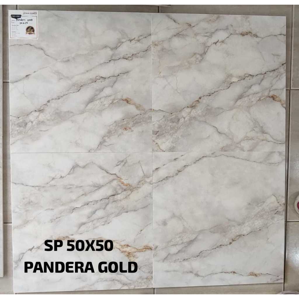 KERAMIK LANTAI SUN POWER 50X50 PANDERA GOLD CUTTING keramik lantai 50x50 keramik lantai licin kerami