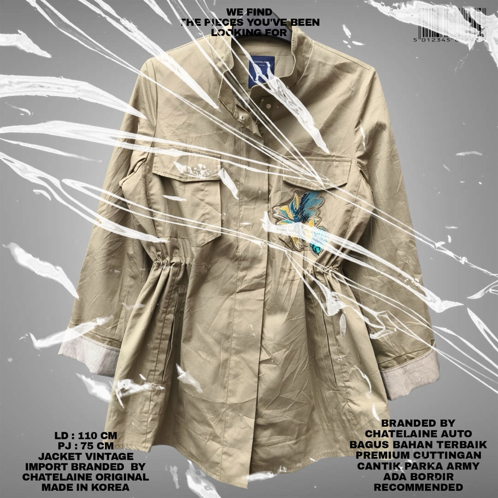 CHATELAINE ORIGINAL/JACKET IMPORT PREMIUM KOREAN/JACKET PARKA ARMY KOREAN LOOK/JACKET KOREAN STYLE P