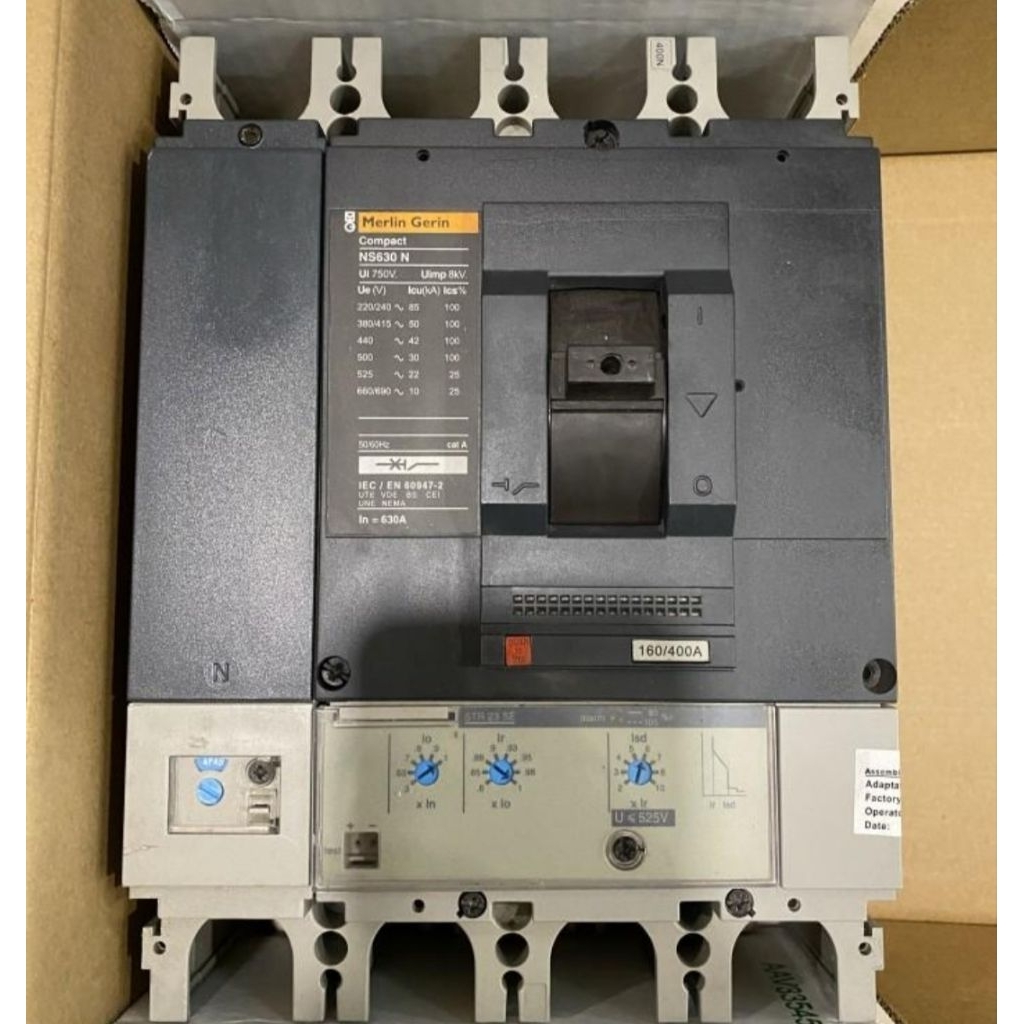 MCCB BREAKER MERLIN GERLIN NS400N 4P 400AMPER  NS 400N 4P 50KA ORIGINAL