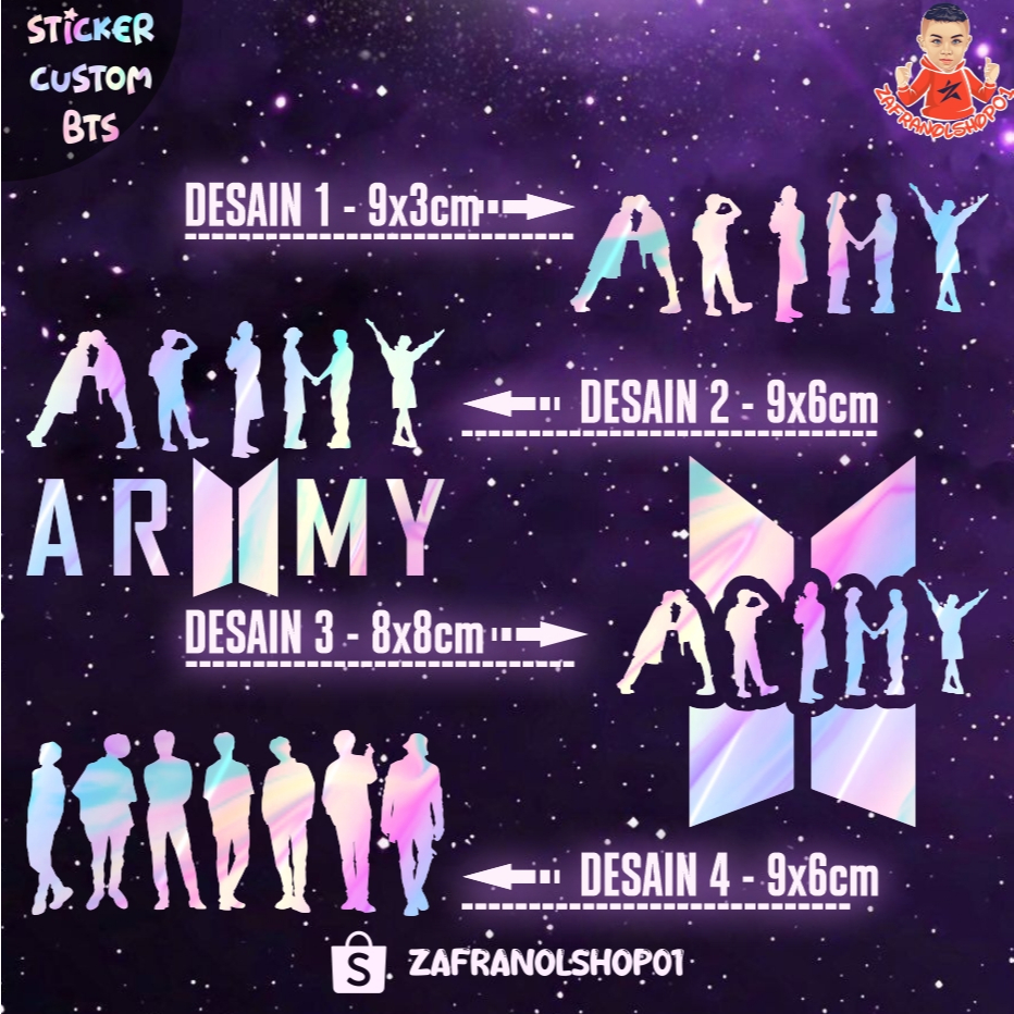 Cutting Stiker BTS Butter Sticker Kaca Mobil Stiker Body Mobil / Motor / Helm / Laptop sticker BTS A