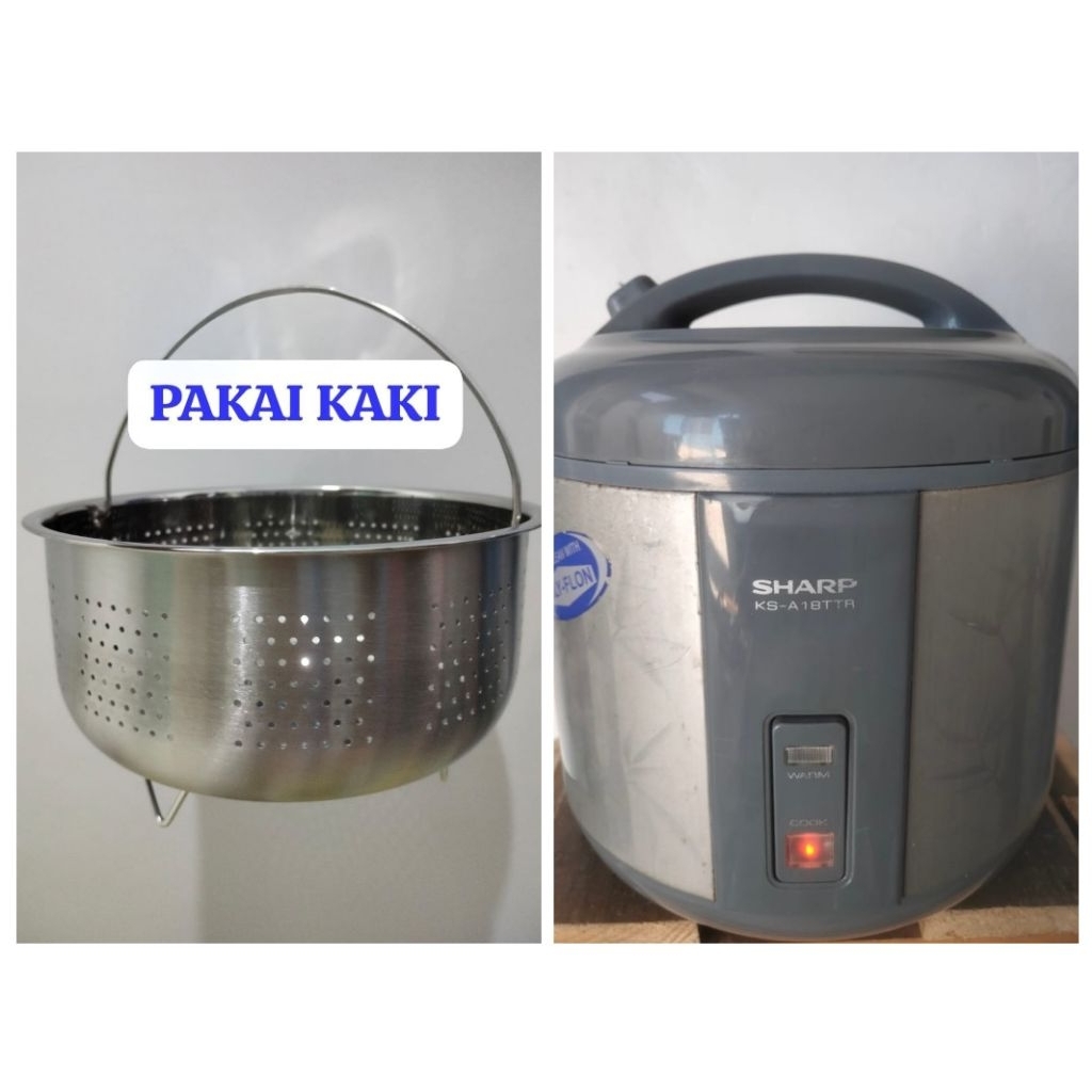 Sarangan Steamer berbahan Stainless Steel Low Carbo Utk Magic Com Sharp KS-A18TTR