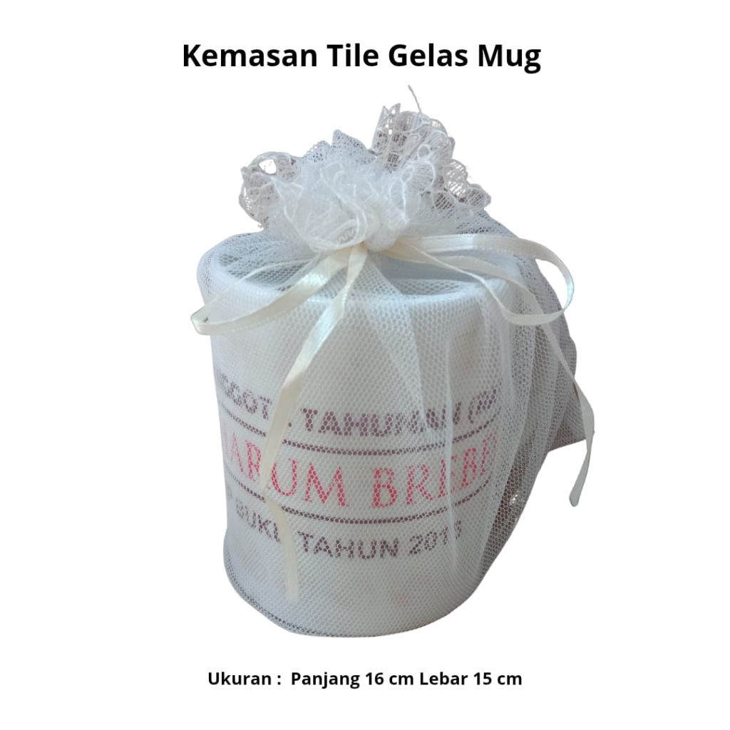 Kemasan tile gelas mug/tile gelas mug/bungkus souvenir/bungkus tile/kemasan tile/tile cantik