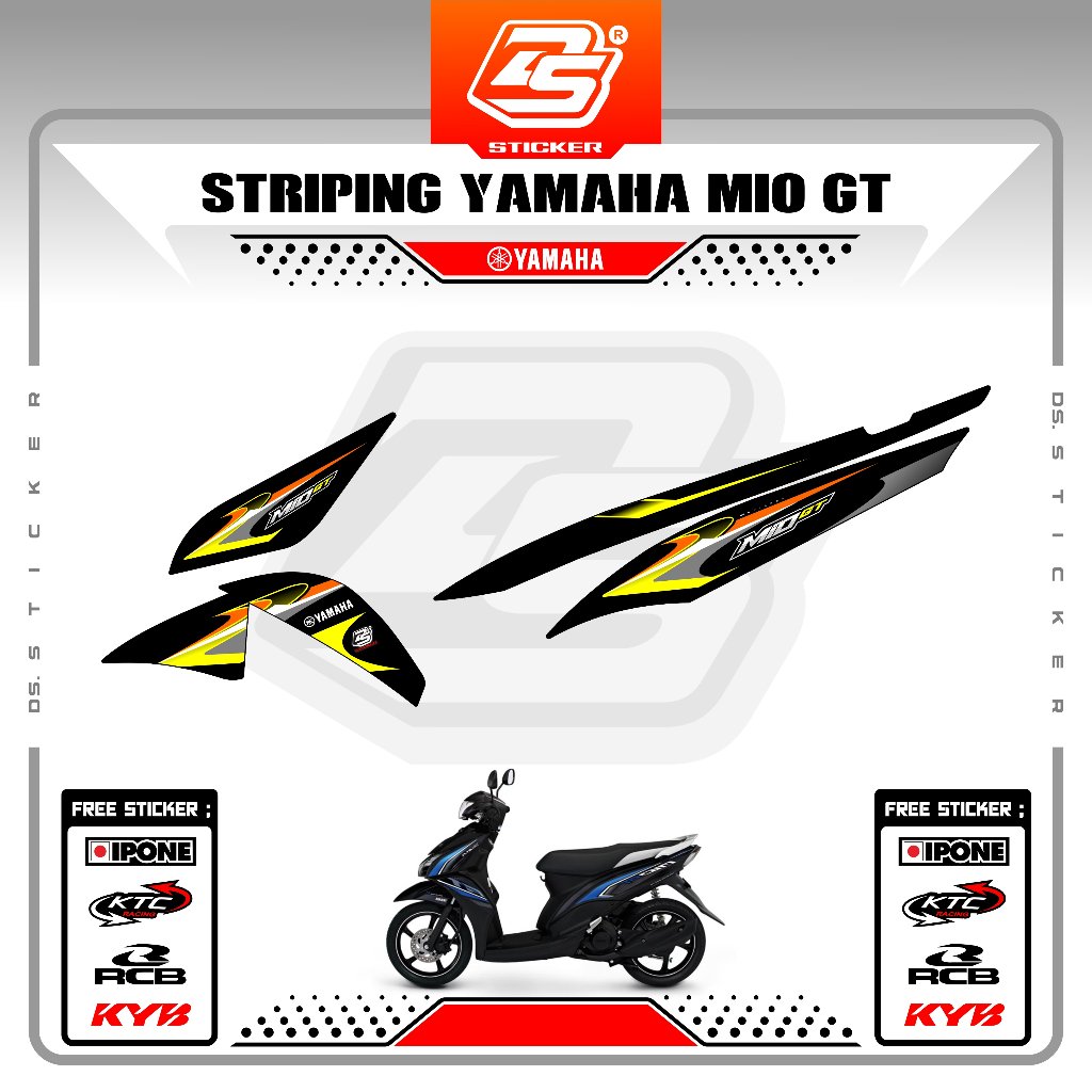 Stiker Mio GT Decal Striping Mio GT Premium Racing