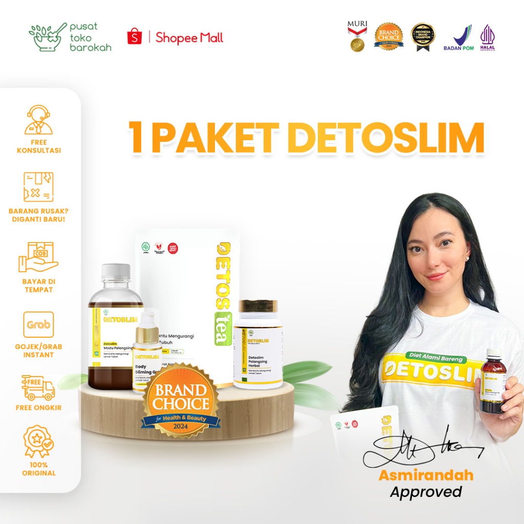 Detoslim - Madu Detoslim 1 Botol | Madu Diet Turunkan Berat Badan dan Penghilang Lemak
