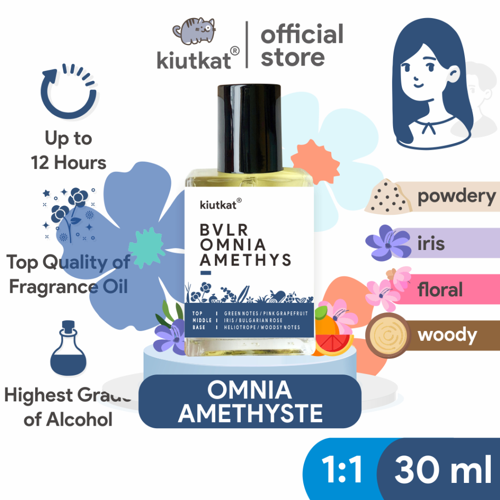 OMNIA AMETHYSTE by LUZI - Parfum Wanita Original Isi 30ml | Searah BVLR - OMNIA AMETHYSTE