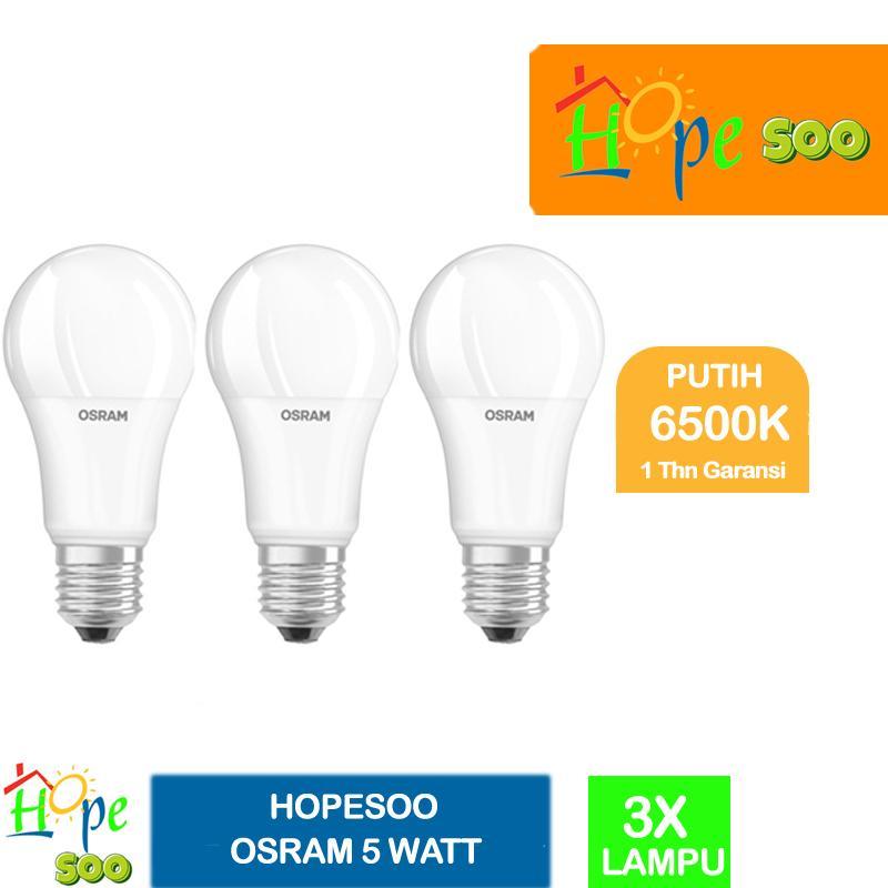 HopeSoo OSRAM Lampu Bohlam LED 5 Watt Putih ISI 3PCS