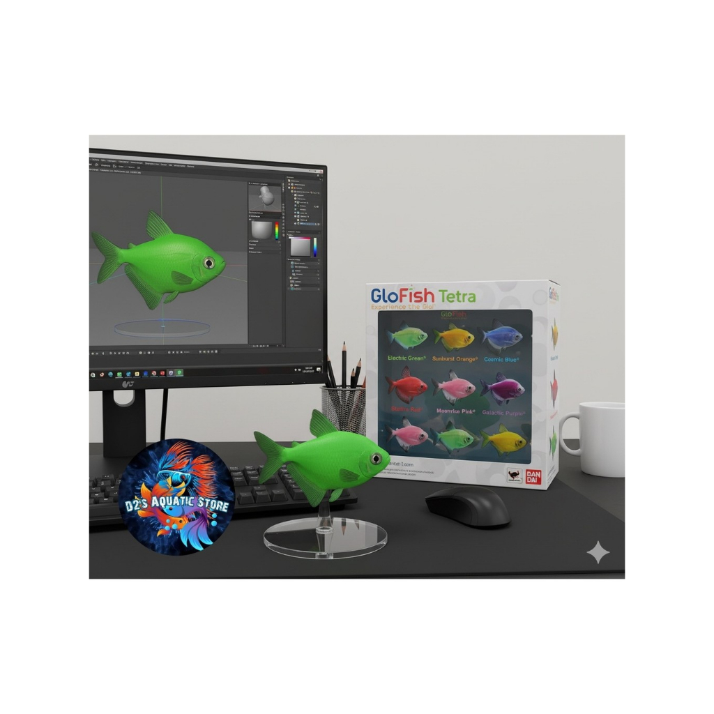 Hiasan Aquarium Tetra Warna-Warni / Hiasan Aquascape / Glowfish