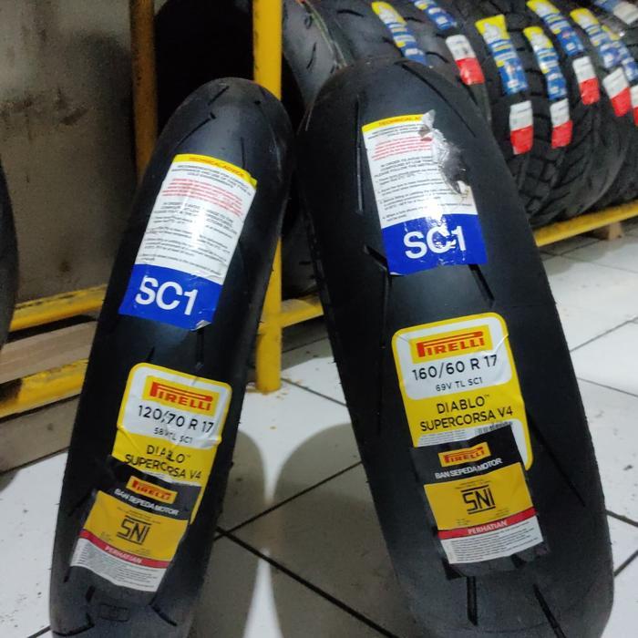 Pirelli Supercorsa V4 120/70-17 + 160/60-17 sc1 ban zx25