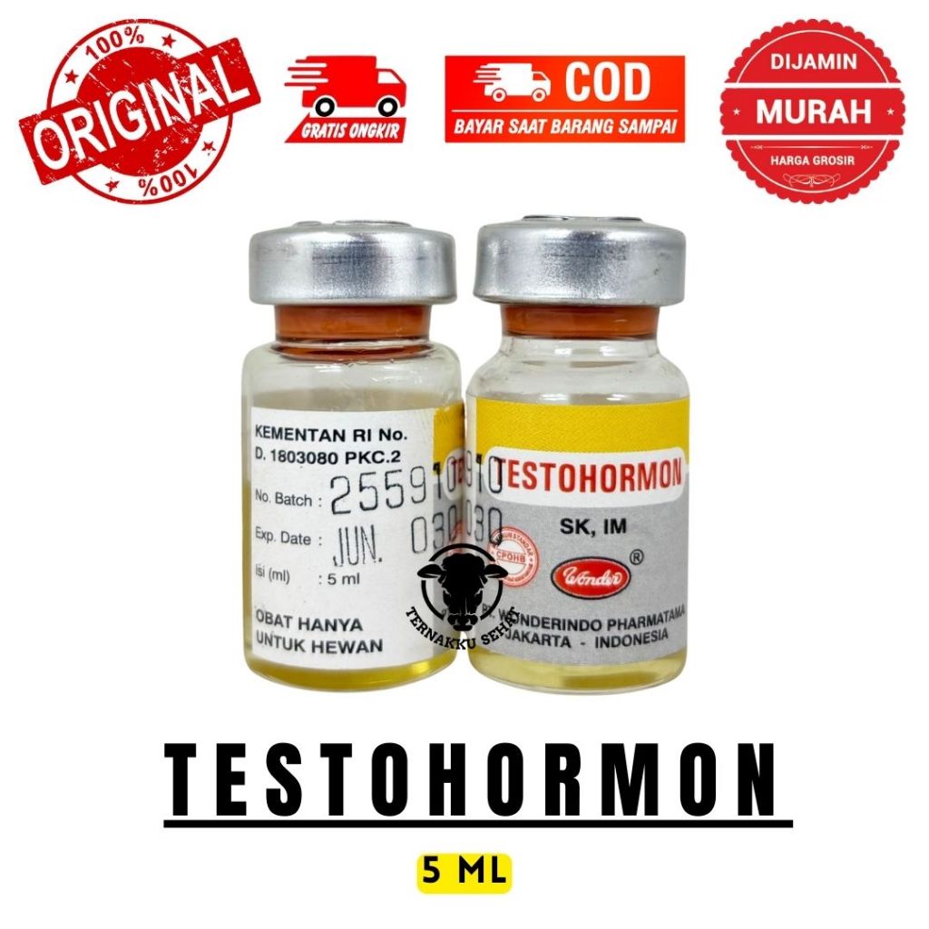 TESTOHORMON 5 ml - Mengatasi Gangguan Reproduksi Hewan Wonder