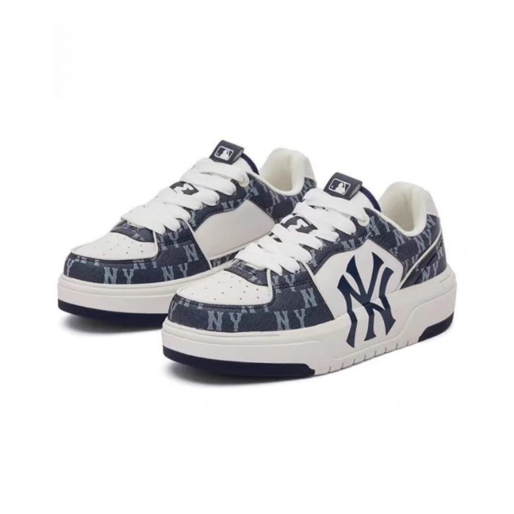 Sepatu MLB Chunky Liner NY Yankees Denim Jeans Monogram / MLB Original
