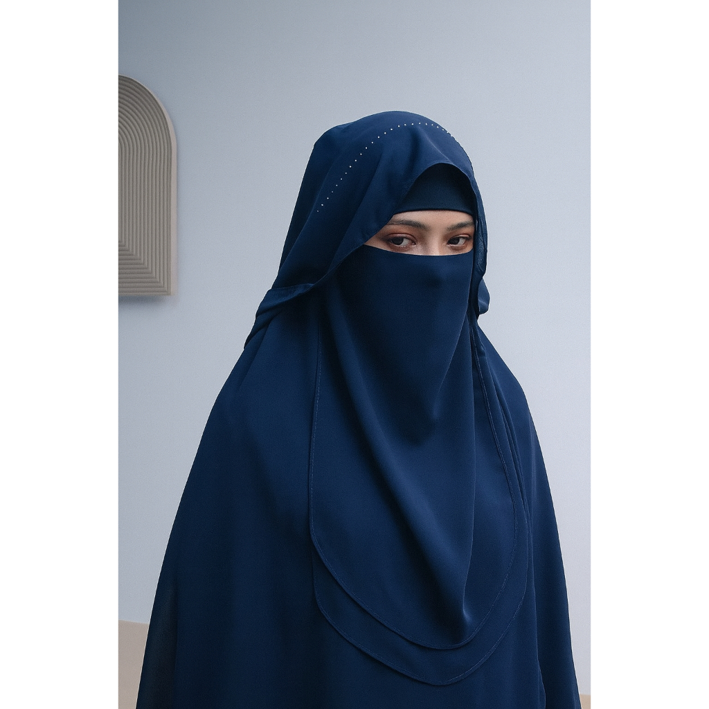 Niqab Butterfly Manik Veil Niqob Kancing Cadar Yaman Hadramaut Ceruti Babydoll Premium