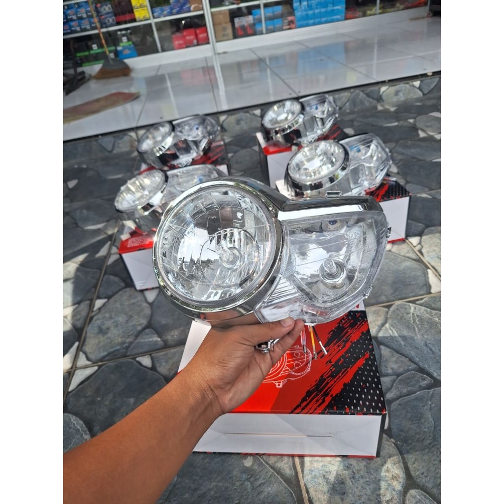 (BISA COD) LAMPU DEPAN REFLEKTOR TIGER PECE PC AGRAS DETAIL SANGAT RAPI MIRIP ORI TERMURAHHH
