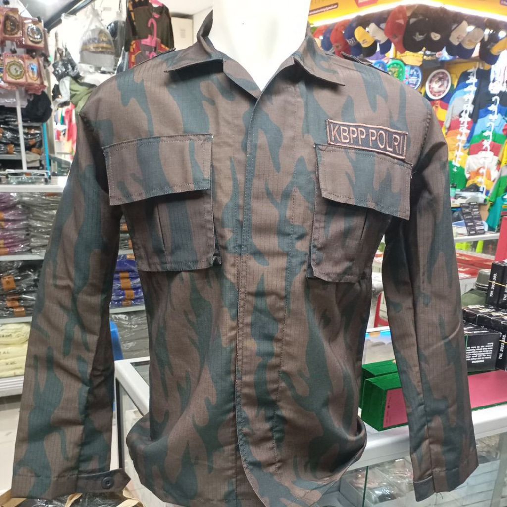 baju loreng kbpp polri / baju pdl loreng kbpp polri premium