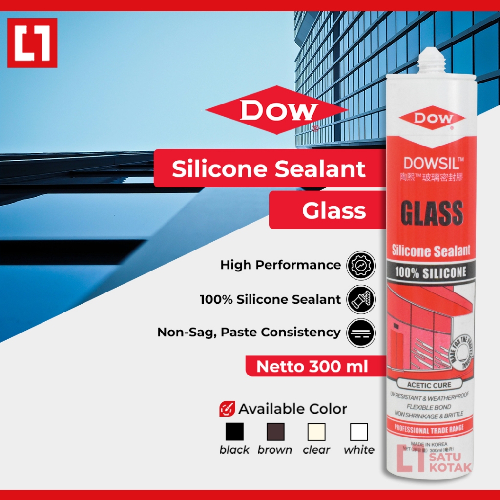 [RETAIL/GROSIR] DOWSIL Glass Silicone Sealant Lem Kaca Aquarium Silikon Acetoxy Asam