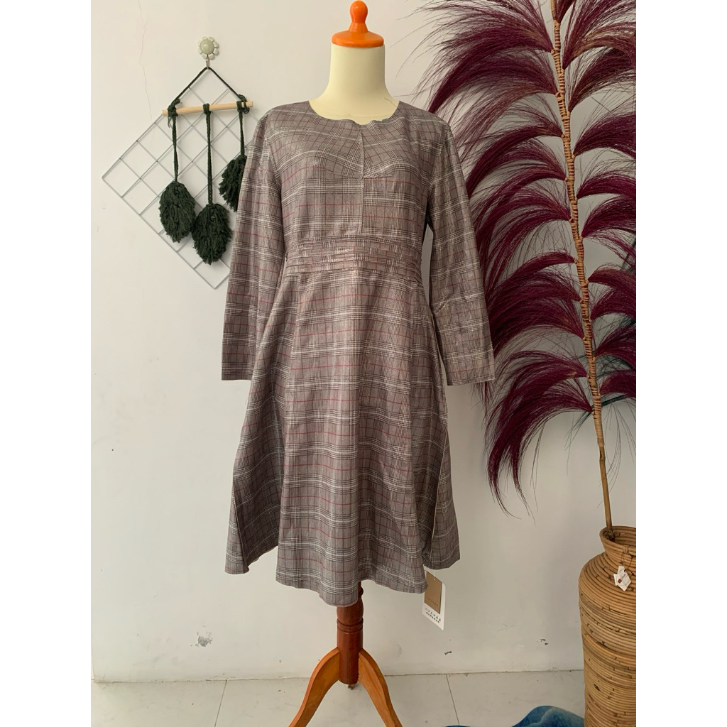 [PRELOVED] NEW DRESS LONG TUNIK SUEDE METALIK